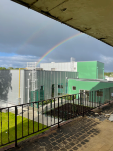 View of a double rainbow, outside my hospital room